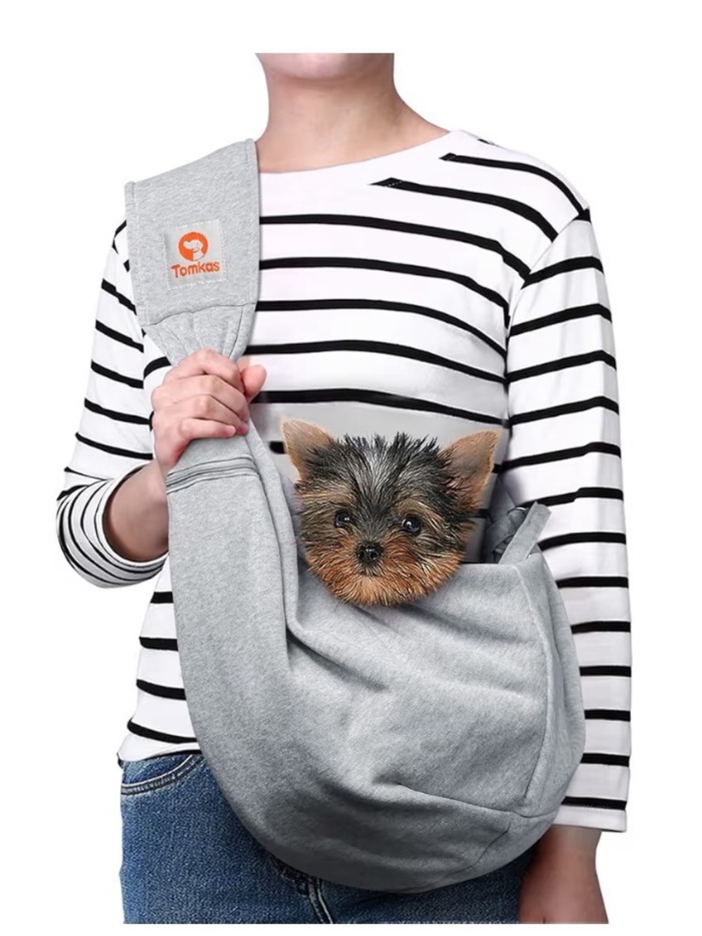 Gray Pet Sling Carrier for Small Pets